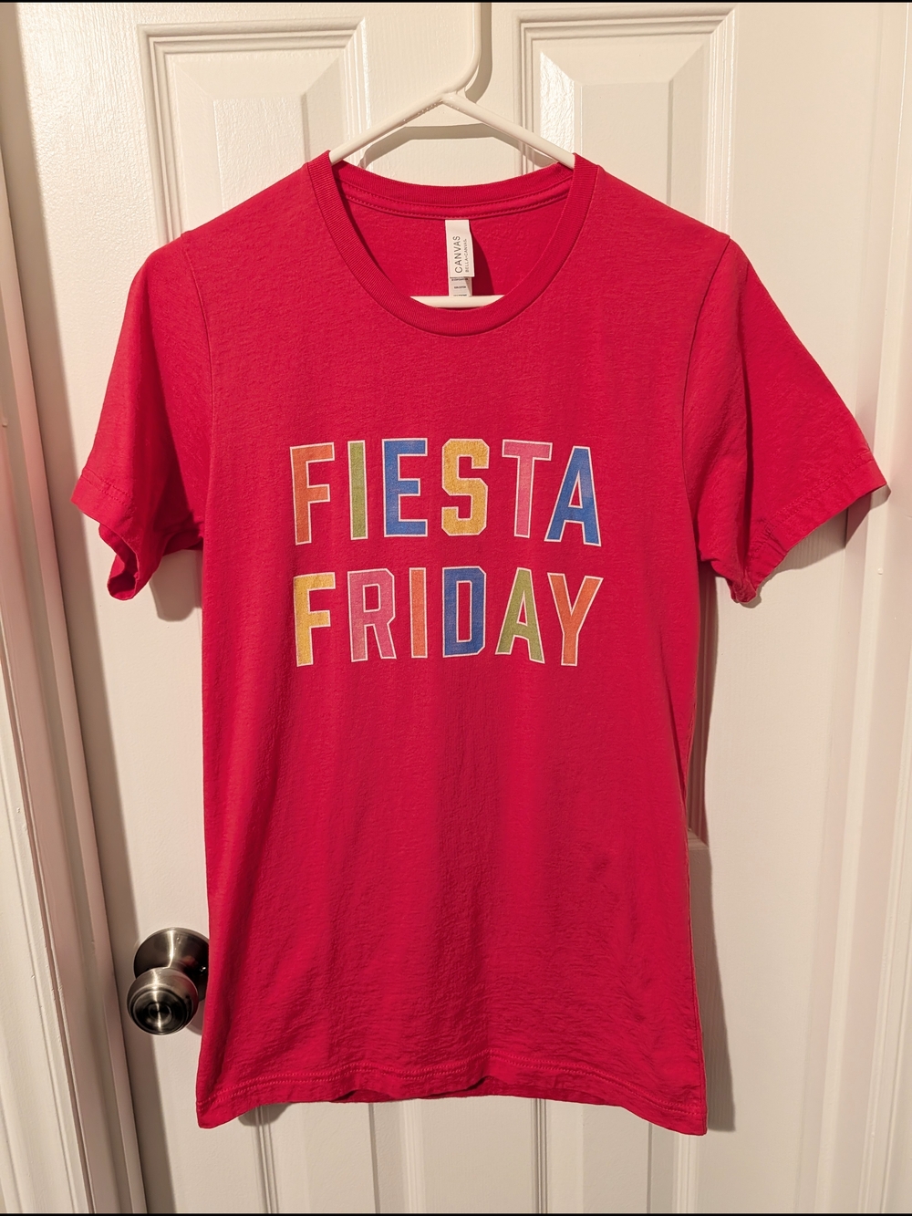 Hot Pink Fiesta Friday Tshirt, Size Small
